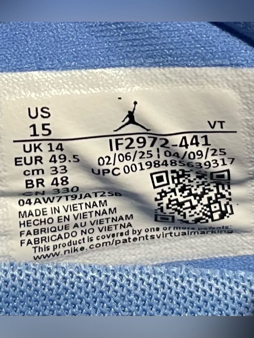 New Nike Air Jordan Racer 89 PE Player Exclusive Training Shoes UNC Tarheels Men - Picture 14 of 14
